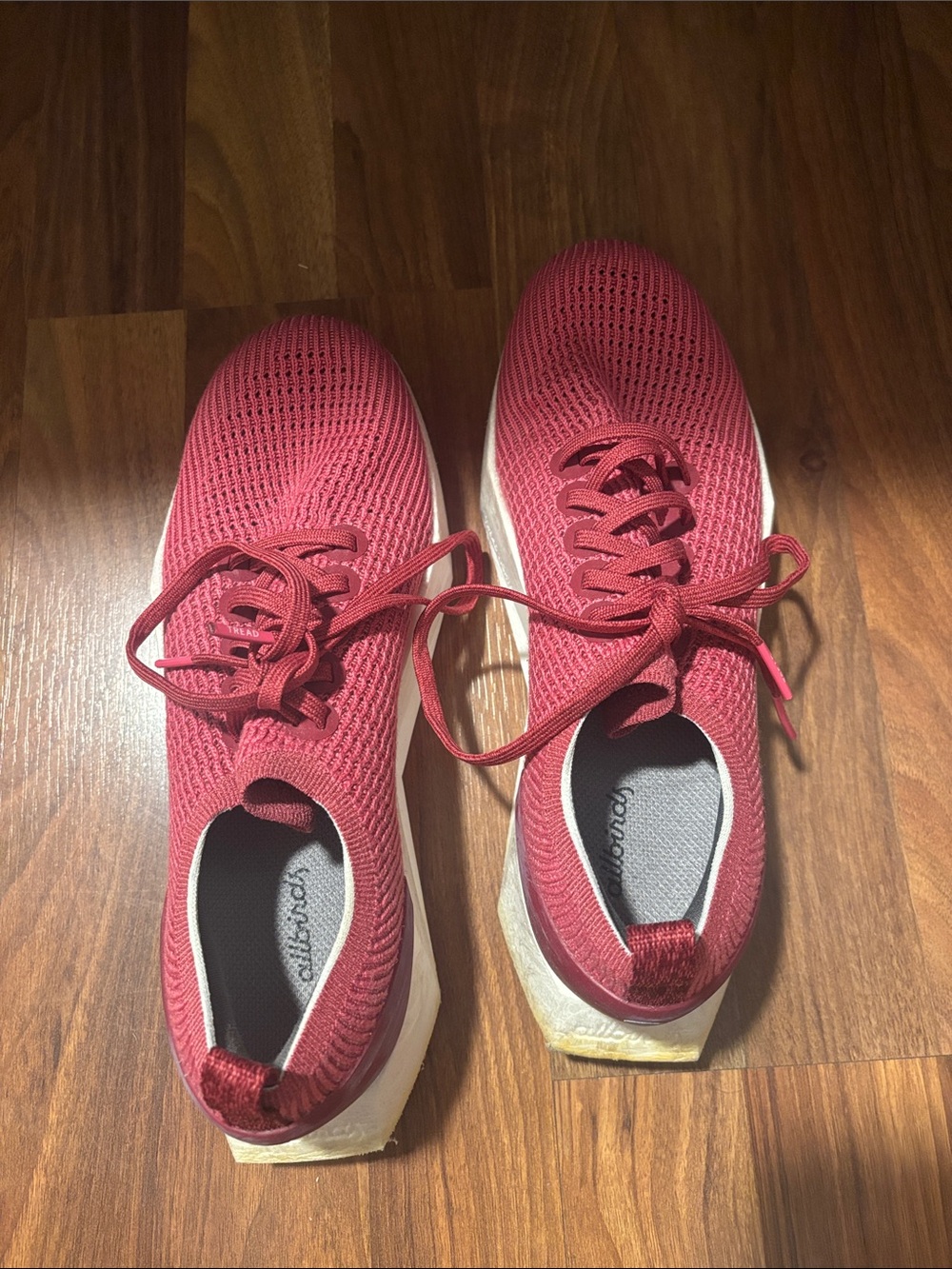 allbirds Women's Knit Lace-Up Athletic Sneakers - Pink Red